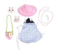 VICASKY Rabbit Vest Harness Costume Set for Pets Adorable Bunny Dress Up with Durable Leash Breathable for Walking and Halloween Outfits