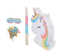 VICASKY Rainbow Animal Pinata for Party Theme Hanging Pinata with Candy Smash Game Includes Blindfold and Bat Rainbow Design for Birthday Decorations and Fun Celebration Supplies