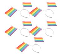 VICASKY Rainbow Flag Headbands Cute Style 5pcs for Women Lightweight Fabric and Plastic Hair Accessories Comfortable Wearing Experience Head Decoration for Birthday and Daily