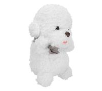 VICASKY Realistic Bichon Frise Plush Dog Standing White Stuffed Animal Puppy Soft Cartoon Decor for Home Photography Prop Gift