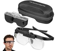 VICASKY Rechargeable LED Magnifying Glasses with Light, Lightweight Headband Magnifier for Watch Repair and Reading, Abs Acrylic Material with USB Cable Included
