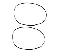 VICASKY Recorder Drive Belt Replacement 2pcs Black Rubber Flat Belts for Cassette Tape Players and Video Devices, Easy Installation Audio Equipment Maintenance Accessory