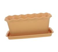 VICASKY Rectangular Flower Pot Vegetable Planter Pot for Window Box Planter Made of Plastic Material for Garden Growing Succulent Plants Flowers