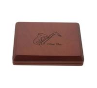 VICASKY Reed Case for Alto Saxophone with Wood Exterior Double-sided Storage Holds Up to Reeds Compatible with Clarinet Tenor and Soprano Sax Moisture-resistant Protective Carry Box