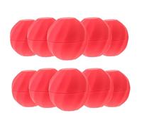 VICASKY Refillable Lip Balm Box 10Pcs 4Cm Rounded Egg Shape Lightweight Plastic Lip Balm Container for Travel and-The-Go Use