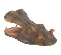 VICASKY Resin Hippo Head Figurine 3d Realistic Adorable Lightweight Floating Animal Ornament for Garden Decoration Pond
