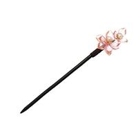 VICASKY Retro Floral Hairpin Vintage Style Hair Accessory for Han Clothes Handmade Wooden Hairpin for Classic Folk Custom Updos for Chinese Culture Enthusiasts