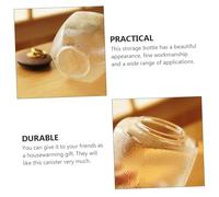 VICASKY Retro Japanese Style Hammered Glass Tea Canister Airtight Food Storage Container for Tea Grains and Snacks Transparent Glass Accents Kitchen Organization Jar