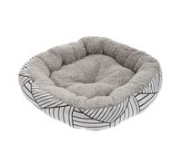 VICASKY Reusable Dog Sleeping Bed Mat for Pets Soft Lambswool Canvas Pet Nest Washable and Portable Black White Pattern Height Suitable for Puppies and Cats Four Seasons Cozy Cushion
