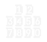 VICASKY Reusable Number Stencils and Adaptable Curved Surface Design with Pet Material 2 Sets for Address Painting for Back to School Decorations and Mailbox Address Painting