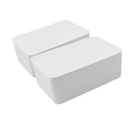 VICASKY Reusable Wipes Container with Lid, Portable Wet Wipe Dispenser Box, Dustproof Tissue Holder for Home and Travel, White 2pcs Set
