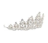 VICASKY Rhinestone Hair Accessories Bachelorette Tiara Head Bride Lady Be Party Crowns Wed Rob Coronas Women Guest for Spa Bridal Crown Rhinestone Crown Rhinestones