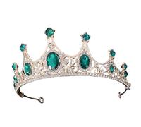 VICASKY Rhinestone Tiara Crown Headdress for Women Wedding Flower Girl Hair Adornment Elegant Sparkly Headband with Bright Luster Birthday and Party Hair Accessory