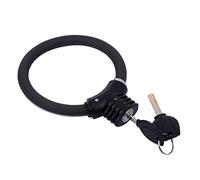 VICASKY Ring Shaped Bike Lock with Alloy Steel Cable, Portable Anti-Theft Security Lock for Bicycle, Mini Black Matte Finish with Reflective Strip, Suitable for Cycling and Urban Commuting