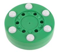 VICASKY Roller Hockey Training Puck 3 Inch Green with 6 Slider Dots for Off-ice Practice and Street Hockey Passing for Youth and Adult Training