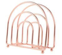VICASKY Rose Gold Iron Napkin Holder Vertical Tissue Dispenser Freestanding Desktop Organizer for Kitchen Dining Table Party Restaurant Home Decor