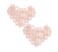 VICASKY Rose Quartz Heart-shaped Stone Eye Mask Cooling Spa Eye Cover for Fatigue Relief and Light Blocking Soothing Facial Massage Tool and Sensitive Skin