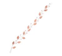 VICASKY Rose Tone Leaf Handmade Crystal Soft Headband Hair Accessory for Wedding Or Holy Communion with Elegant Floral Design for Bride and Mother of The Bride