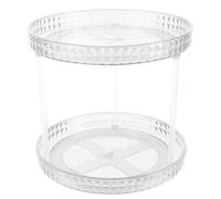 VICASKY Rotary 2-tier Cosmetic and Perfume Storage Tray, Desktop Makeup Organizer Rack for Vanity and Bathroom Countertop