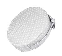 VICASKY Round Baby Dining Chair Cushion 32cm Diameter Non-Slip Comfortable Sponge Pad for Kids Silver Star Design 8cm Thick for Home Use