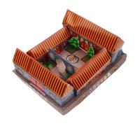 VICASKY Sacrificial Crafts Decor Paper Villa Ensemble 3d Ancestor Worship Paper House Model Villa Sculpture Festival Ritual Funeral Burning Accessory for Ancestors