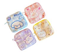 VICASKY Sanitary Pad Pouch Set 4pcs Mixed Style Washable Tampon Storage Bags Period Napkin Organizer for Travel and Daily Use