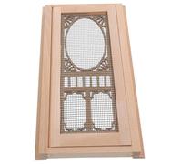 VICASKY Scale DIY Wooden Doors for Mini Kitchen Bedroom Decor Hollow Design Craftsmanship for Tiny House Accessories