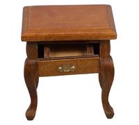 VICASKY Scale End Table with Drawer Miniature Bedroom Furniture for Living Room Bedroom Accessories Charming Design Practical Storage