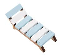 VICASKY Scale Wooden Lounge Chair Ornament Safe and Lightweight Simulation Furniture for Creative Play and DIY Nautical Decor