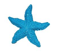 VICASKY Sea Star Ornament for Fish Tank Aquarium 5pcs Light Blue Resin Pentagram Decoration Large Artificial Five-Pointed Star Decor for Home Vase Wall Flower Pot