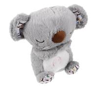 VICASKY Sensory Breathing Plush Bear Soother Calming Stuffed for Boy Girl Gentle Music Player Washable Grey for Sleep and Relaxation