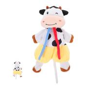 VICASKY Sensory Toys Newborn Soft Teething Toys for Months Cartoon Cow Design Bib Corduroy and Spandex Materials