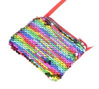 VICASKY Sequin Change Purse Single Shoulder Strap, Small Crossbody Bag Made of Cotton, Reusable for Parties or Hiking