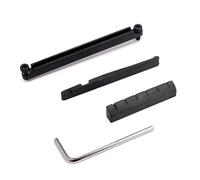 VICASKY Set Acoustic Guitar Saddle Adjustable Guitar Nut Pom Material Replacement Upper Lower Nut with Adjustable Rail and Mini Driver Assorted Color
