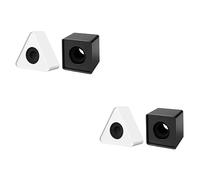 VICASKY Sets Mic Logo Flag Station for News Reporting Abs Microphone Prop Interview Mic Flag Block Pcs