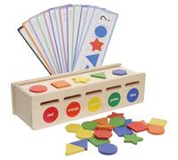 VICASKY Shape Classification Box Wooden Boy Girl Toy Shapes Puzzles for Toddlers Boys and Girls Plaything Educational Sorter for Home Learning