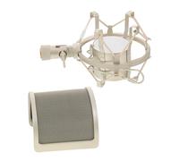 VICASKY Shock Mount -shaped Pop Filter Microphone Isolation Shield Kit for Vocal Recording High-density Mesh Wind Screen Compatible with Various Microphones Professional Studio and Live