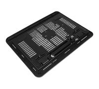 VICASKY Silent Laptop Cooler Pad for Gaming Laptop and Notebook Black Plastic and Iron Cooling Stand with Air Cooling Feature Suitable for Desk Use Cable Length 0.5m