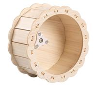 VICASKY Silent Wooden Hamster Running Wheel Sunflower Design for Small Pets Exercise and Fun Quiet Spinner for Dwarf and Russian Hamsters Healthy Activity Cage Accessory