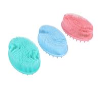 VICASKY Silicone Baby Bath Brush Set 3pcs Soft Hair Brush for Infants for Newborn Bathing