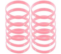 VICASKY Silicone Bracelets Easy to Wear Pink 20pcs for Breast Cancer Awareness with Smooth and Shiny Surface Stylish and Elegant Wristbands for Women