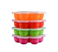 VICASKY Silicone Food Preservation Container for Boy Girl Sealing Box Lid for Storing Complementary Solid Foods Soft Design Colors