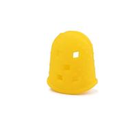 VICASKY Silicone Guitar Finger Guards Fingertip Protectors Reusable Thumb Picks Caps for Electric Guitar Ukulele Mandolin Playing L Size, 4 Pcs, Yellow