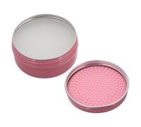 VICASKY Silicone Makeup Brush Cleaner Soap 50g Scrubber Mat for Easy Cleaning Pink Tin Box for Beauty Lovers and Makeup Artists