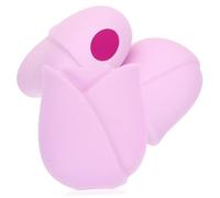 VICASKY Silicone Makeup Brush Protective Cover Dustproof Wear-Resistant Travel Brush Bubble Holder 3Pcs Purple Set for Women on The Go