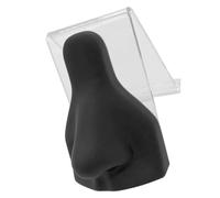 VICASKY Silicone Nose Piercing Practice Model Realistic Nose Body Part for Piercing Training and Display Flexible Black Silicone with Acrylic Stand for Beauty Salons and Hospitals