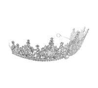 VICASKY Silver Baroque Wedding Tiara for Bride and Women, Lightweight Rhinestone Alloy Crown with Deformation Resistance, for Birthday Party and Pageant Hair Accessory