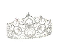 VICASKY Silver Bubble Crystal Wedding Crown Lightweight Bridal Headband Comfortable Fit Unique Princess Headpiece for Bride Birthday Prom Pageant Party