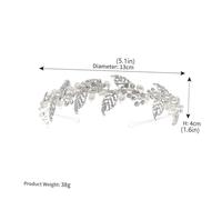 VICASKY Silver Rhinestone Hairband Diamond Inlaid Headdress for Women Floral Leaf Design Hair Accessories for Weddings Parties and Special Occasions