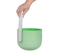 VICASKY Silver Sound Therapy Instrument Stick Buddha Sound Musical Accessory Crystal Singing Bowl Leather Mallet for Home Use Percussion Stick